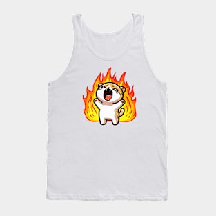 Cat On Fire Tank Top